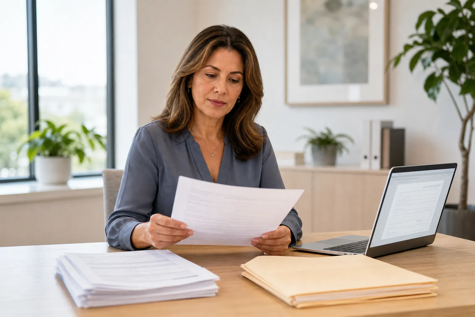 Texas Medicaid provider enrollment paperwork and a laptop showing an online enrollment portal